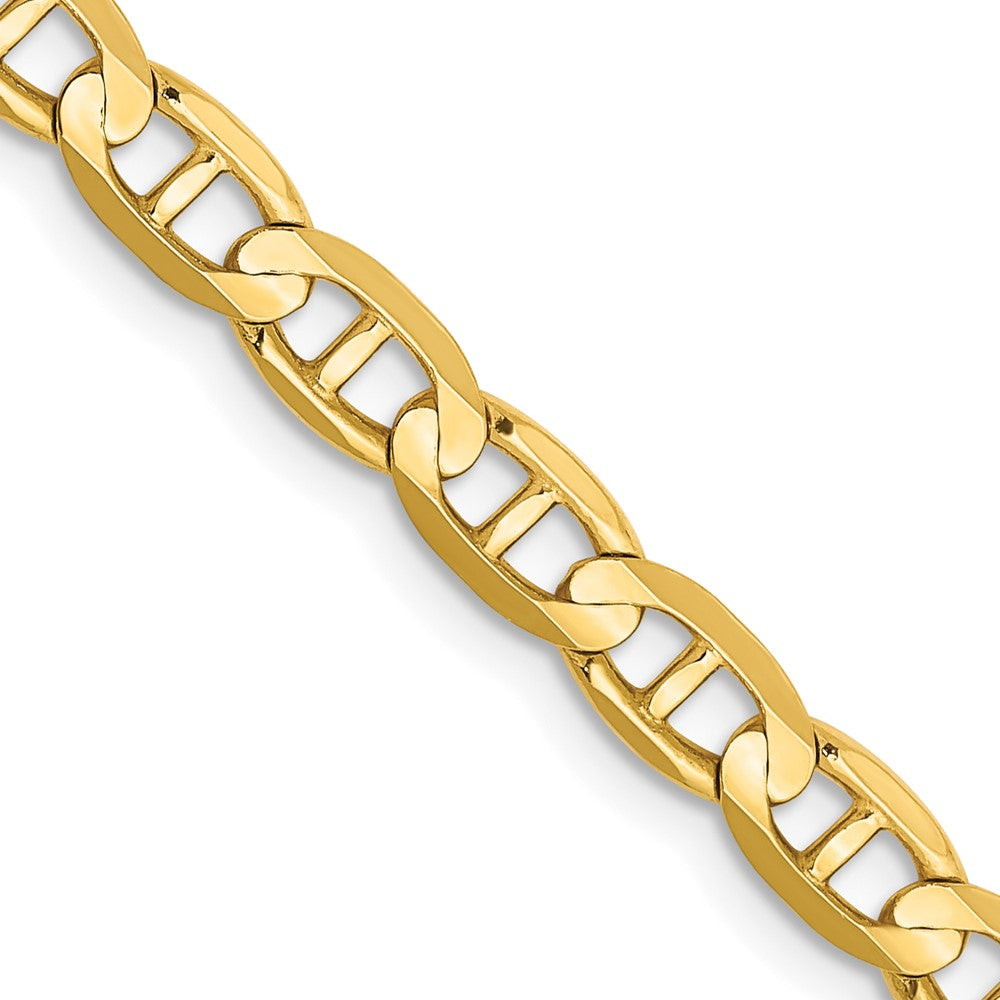 14K Yellow Gold 4.5mm Concave Anchor Chain