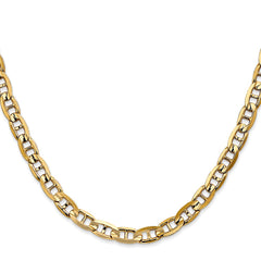 14K Yellow Gold 5.25mm Concave Anchor Chain