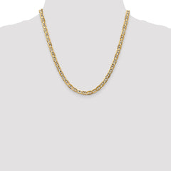14K Yellow Gold 5.25mm Concave Anchor Chain