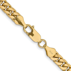 14K Yellow Gold 5.5mm Solid Miami Cuban Chain