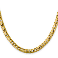 14K Yellow Gold 6.25mm Solid Miami Cuban Chain