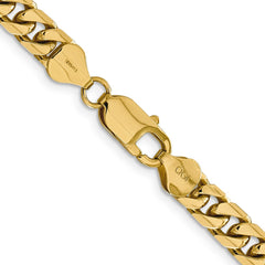 14K Yellow Gold 6.25mm Solid Miami Cuban Chain