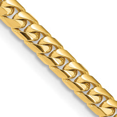 14K Yellow Gold 6.75mm Solid Miami Cuban Chain