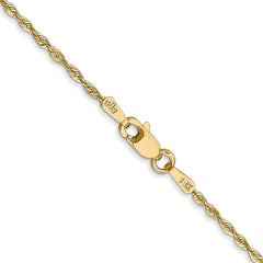 14K Yellow Gold 1.5mm Extra-Light Diamond-cut Rope Chain