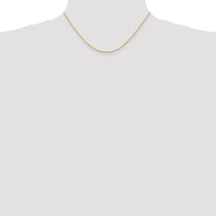 14K Yellow Gold 1.5mm Extra-Light Diamond-cut Rope Chain