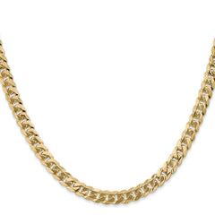 14K Yellow Gold 5.75mm Flat Beveled Curb Chain