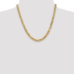 14K Yellow Gold 6.25mm Flat Beveled Curb Chain
