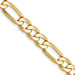 14K Yellow Gold 6.25mm Flat Figaro Chain
