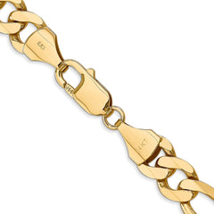 14K Yellow Gold 8.75mm Flat Figaro Chain