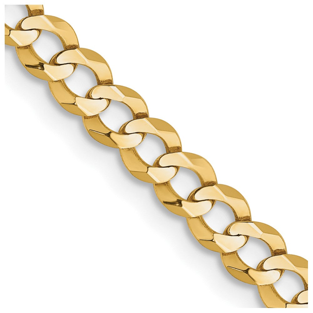 14K Yellow Gold 3.7mm Lightweight Flat Cuban Chain