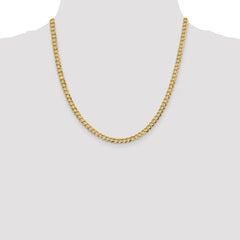 14K Yellow Gold 4.7mm Lightweight Flat Cuban Chain