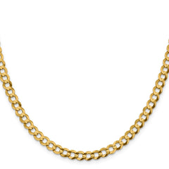 14K Yellow Gold 5.9mm Lightweight Flat Cuban Chain