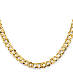 14K Yellow Gold 8.3mm Lightweight Flat Cuban Chain