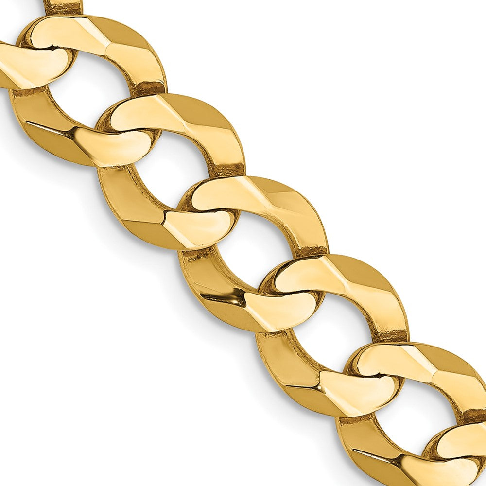 14K Yellow Gold 8.3mm Lightweight Flat Cuban Chain