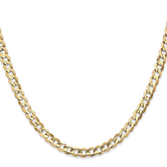 14K Yellow Gold 4.5mm Open Concave Curb Chain