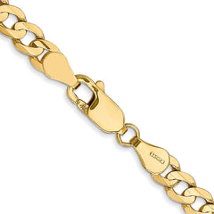 14K Yellow Gold 4.5mm Open Concave Curb Chain
