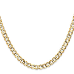 14K Yellow Gold 5.25mm Open Concave Curb Chain