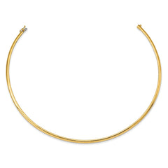 14K Yellow Gold 4mm Domed Omega Chain