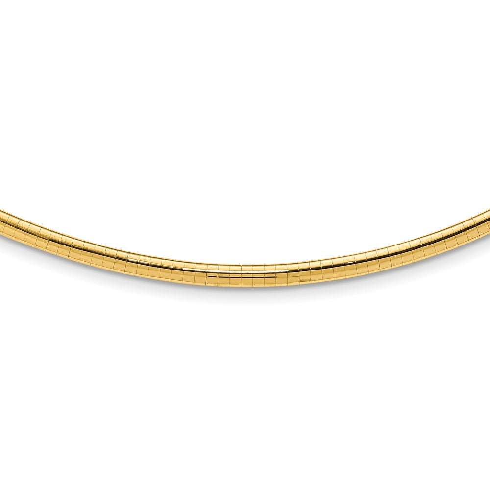 14K Yellow Gold 4mm Domed Omega Chain