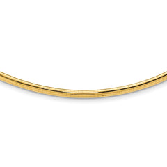 14K Yellow Gold 4mm Domed Omega Chain