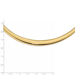 14K Yellow Gold Polished 3mm Graduated Omega Chain