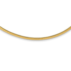 14K Yellow Gold 3mm Lightweight Omega Chain