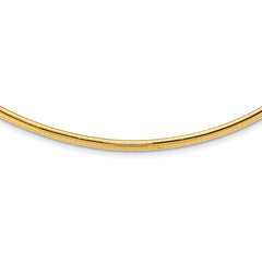 14K Yellow Gold 4mm Lightweight Domed Omega Chain