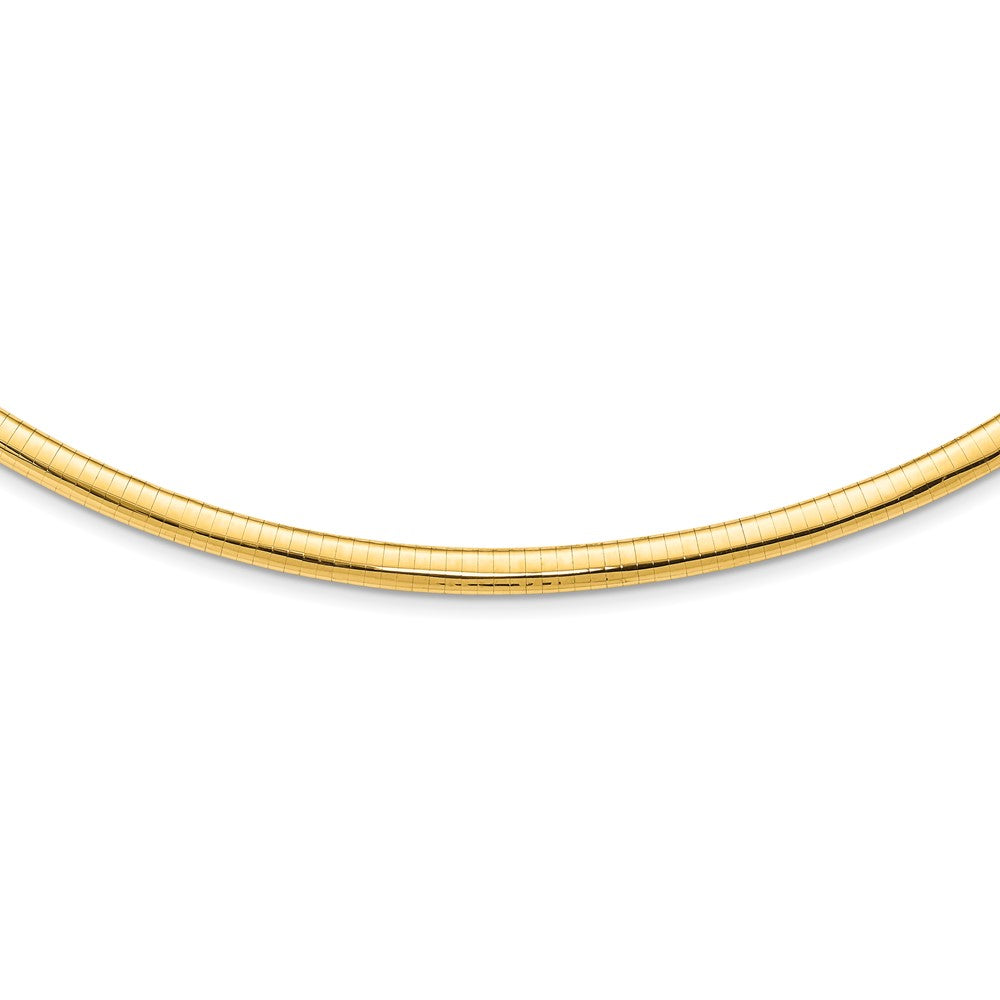 14K Yellow Gold 6mm Lightweight Omega Chain