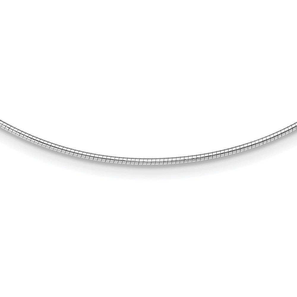 14K White Gold 1.4mm Round Omega
