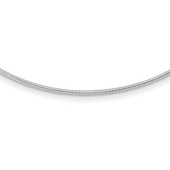 14K White Gold 1.4mm Round Omega