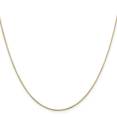 14K Yellow Gold 0.8mm Octagonal Snake Chain