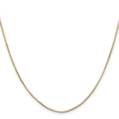 14K Yellow Gold 1.0mm Octagonal Snake Chain