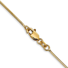14K Yellow Gold 1.0mm Octagonal Snake Chain