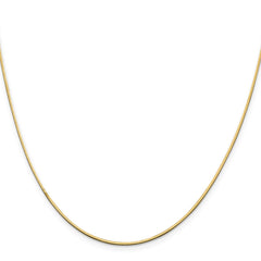 14K Yellow Gold 1.4mm Octagonal Snake Chain