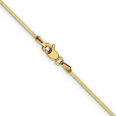 14K Yellow Gold 1.4mm Octagonal Snake Chain