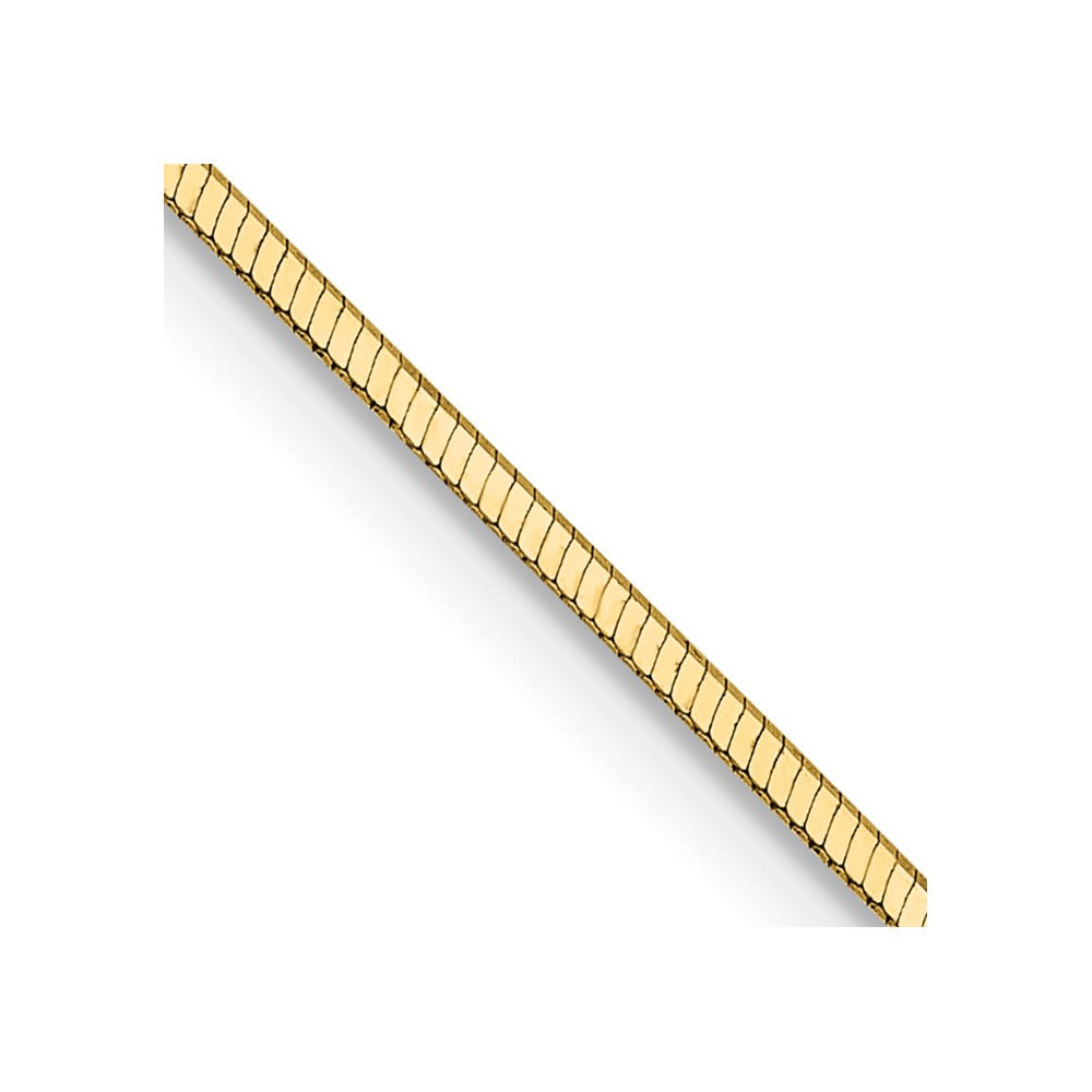 14K Yellow Gold 1.4mm Octagonal Snake Chain