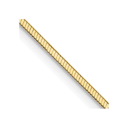 14K Yellow Gold 1.4mm Octagonal Snake Chain