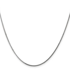 14K White Gold 1.3mm Curb Pendant Chain
