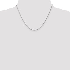 14K White Gold 1.3mm Curb Pendant Chain