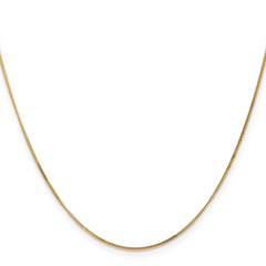 14K Yellow Gold 0.9mm Curb Pendant Chain