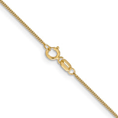 14K Yellow Gold 0.9mm Curb Pendant Chain
