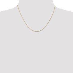 14K Yellow Gold 0.9mm Curb Pendant Chain