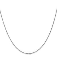 14K White Gold 0.8mm Polished Light Baby Rope Chain