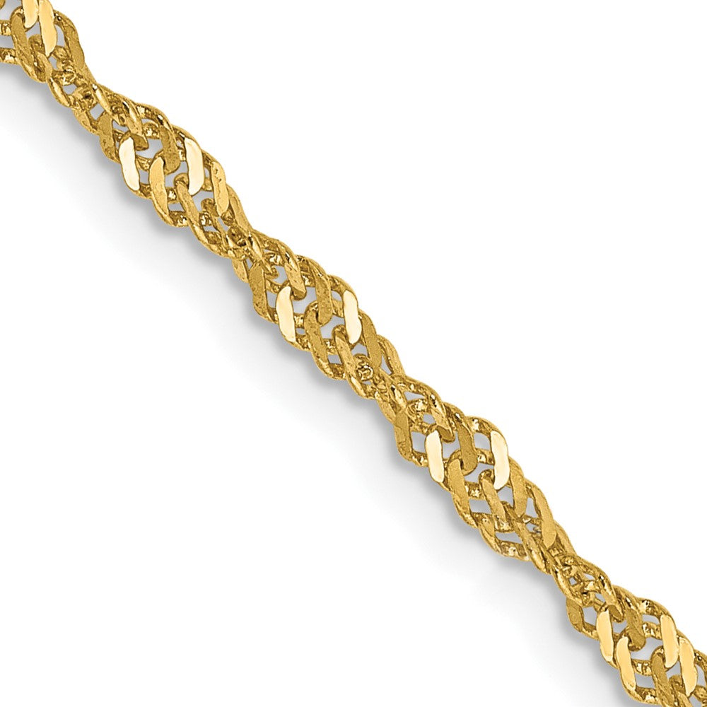 14K Yellow Gold 2mm Singapore Chain