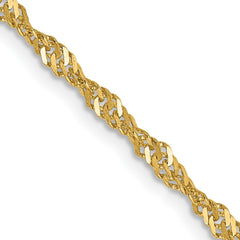14K Yellow Gold 2mm Singapore Chain