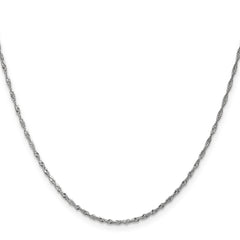 14K White Gold 1.4mm Singapore Chain