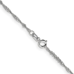 14K White Gold 1.4mm Singapore Chain