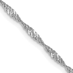 14K White Gold 1.7mm Singapore Chain