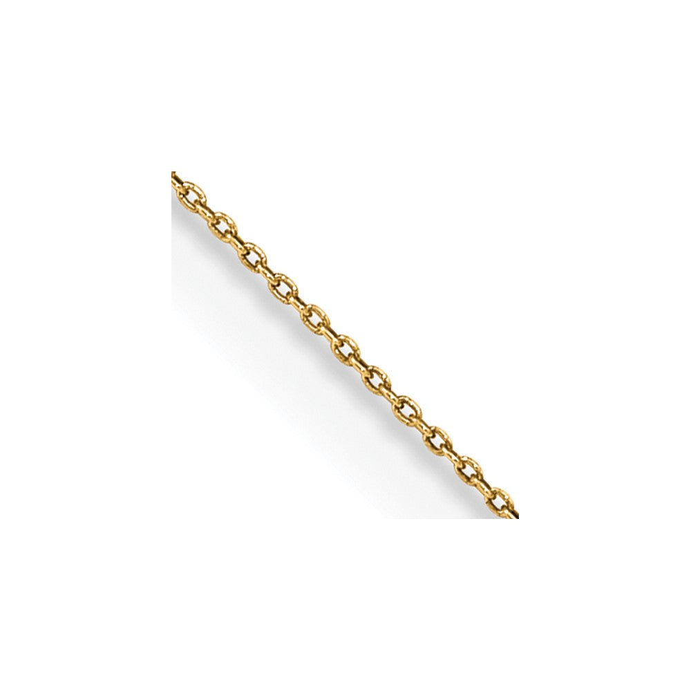 14K Yellow Gold 0.75mm Cable Pendant Chain