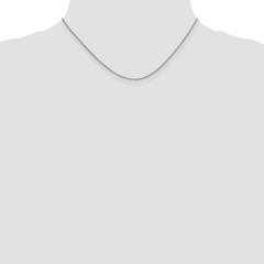 14 Karat Weißgold, 1,4 mm, runde, offene Gliederkette